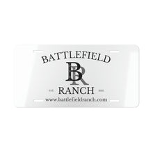 Load image into Gallery viewer, Battlefield Ranch License Plate - White
