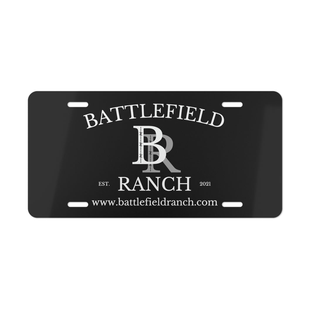 Battlefield Ranch License Plate - Black